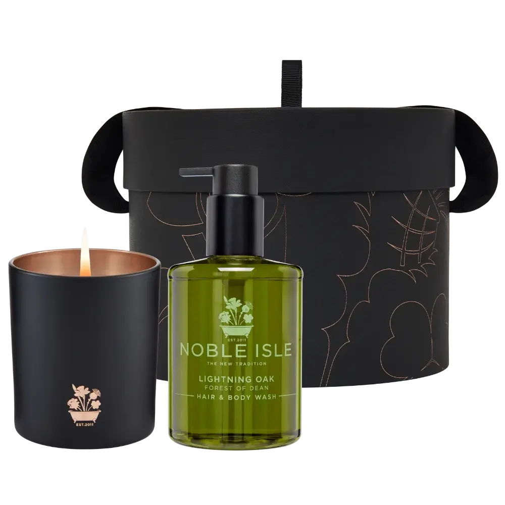 Noble Isle Lightning Oak Bathe By Candlelight Set