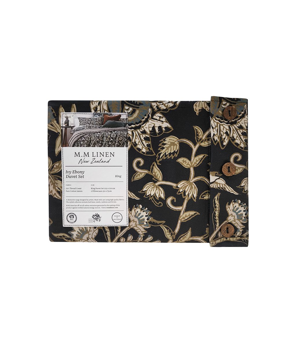 Ivy Ebony Duvet Set