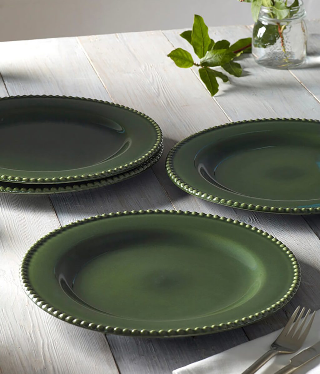 Bobble Dinner Plate Green – Linen UK