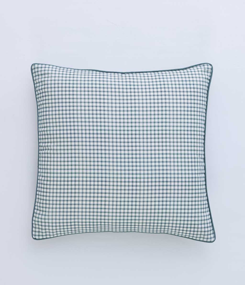 Gingham Cushion Blue