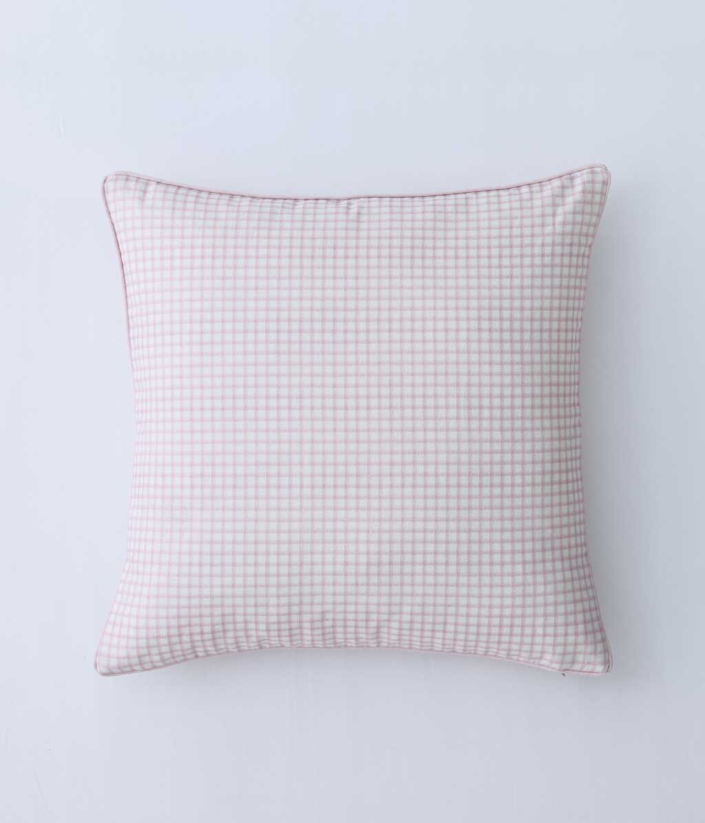 Gingham Cushion Pink