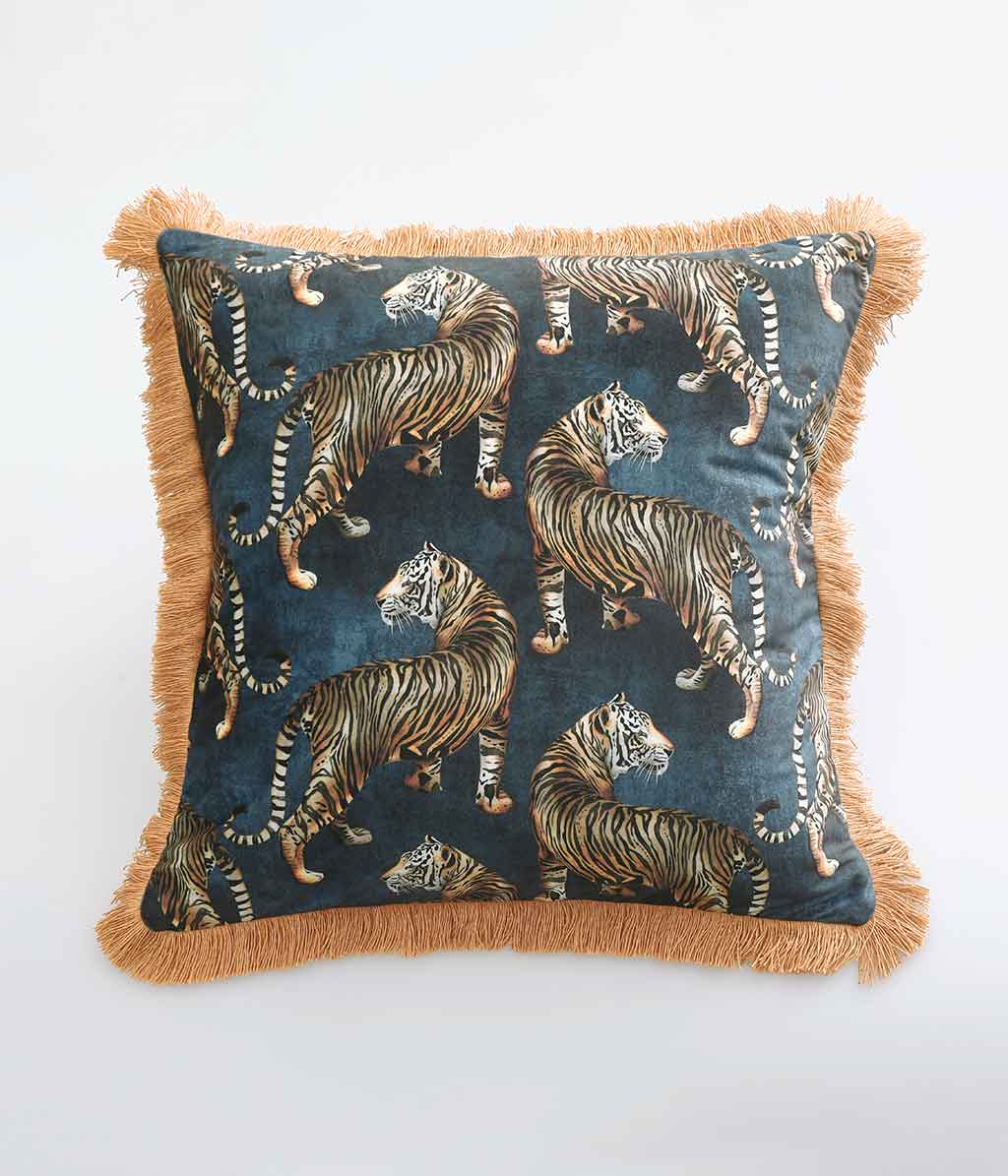 Tigress Cushion Navy Cushion Cover