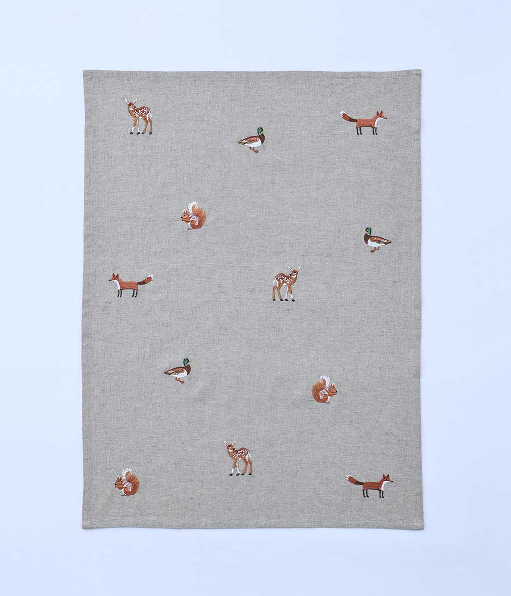 Woodland Wanderers Tea Towel