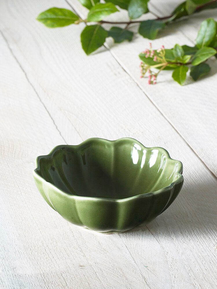 Small Scallop Nibble Bowl Green