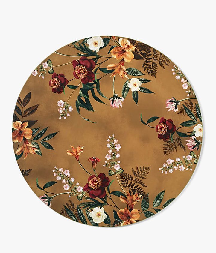 Isola Mustard Round Placemats Set Of 4
